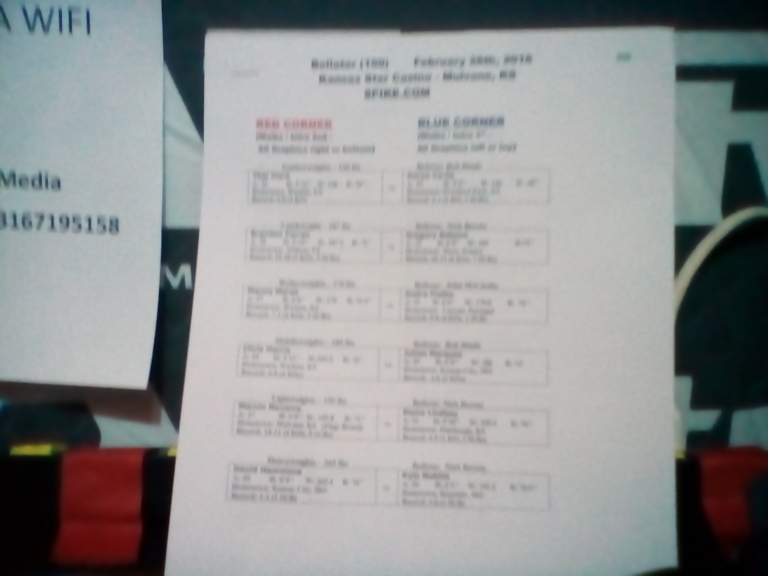 Bellator MMA Weigh In 2/25/2016