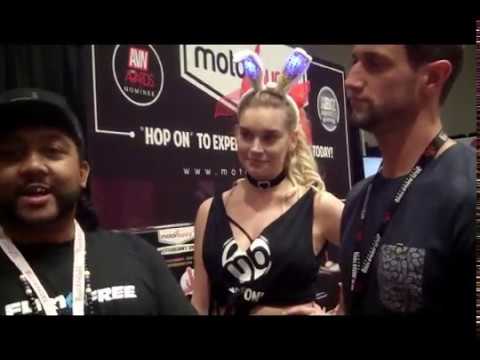motorbunny with tone cruz at AVN Awards EXpo LasVegas NV