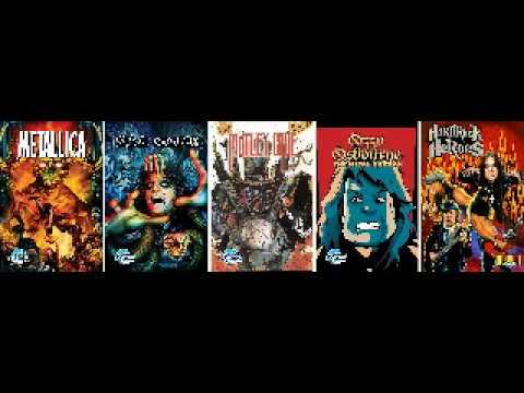 HEAVY METAL LEGENDS GET THE COMIC BOOK TREATMENT: METALLICA. OZZY, MOTLEY CRUE & MORE
