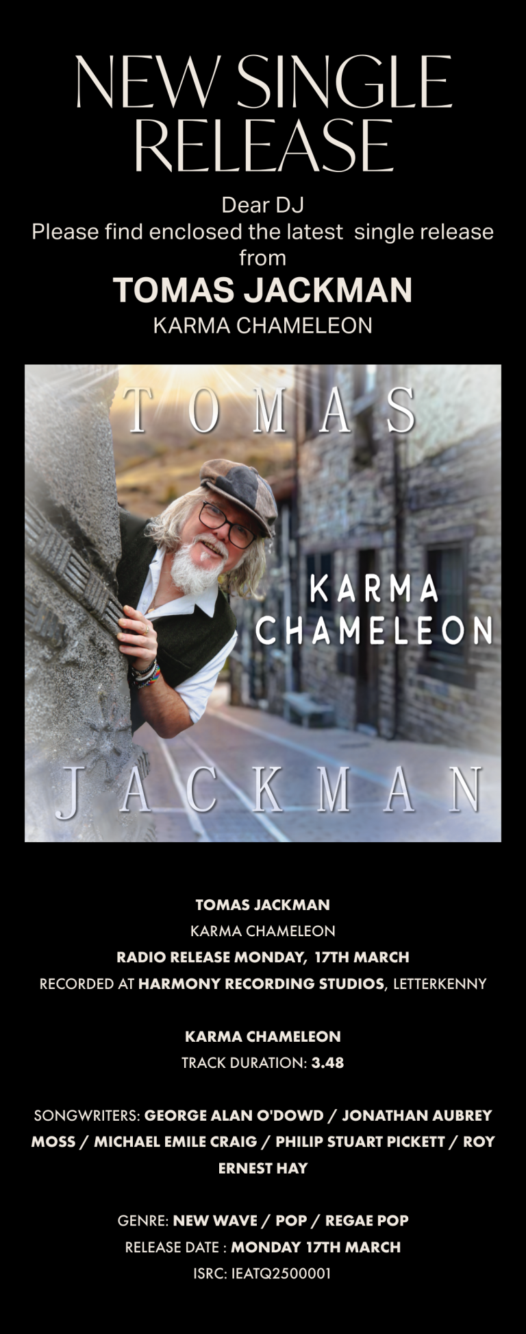 Tomás Jackman Reinvents a Classic: Inside His Country Spin on “Karma Chameleon”